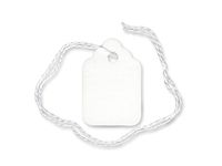 White Merchandise Tag-Strung Cotton 3/4"x1-3/32" (2 Packs; 1000 Tags Per Pack) - WRAPS-12207