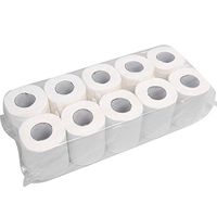 Paper Hand Towels 10 Rolls Soft Natural Household Tissue Home Bathroom Kitchen Public Toilet White