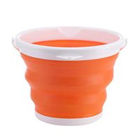 Collapsible Bucket with Sturdy Handle Portable Folding Water Container Space Saving Bucket for Hiking Camping