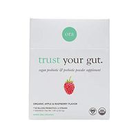 Ora Organic Prebiotic and Probiotic Powder Supplement - 20 Billion Probiotics, 7 Strains for Best Prebiotic Powder, Non-GMO, Probiotics for Women, Men & Kids - Apple Raspberry Flavor, 7 Servings