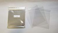 500 Pcs 5 3/16 X 5 1/16 Clear Resealable Cell/Cellophane Bags Good for 5x5 Square Card