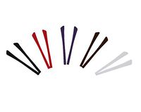 Honbay 5 Pairs Colorful Anti-slip Silicone Eyeglass End Tips Ear Sock Pieces Tube Eyewear Comfort Replacement Tips for Flat Thin Metal Eyeglass Legs 2mm X 1mm