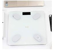 Wisess Multifunctional Bluetooth Body Fat Scales iOS & Android Weighing Digital Scales Composition Analyzer with Technology for BMI Muscle Mass Calorie AMR and BMR,White(Battery)