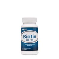GNC Biotin 600mcg, 120 Caplets, Supports Healthy Hair, Skin and Nails