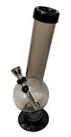 Acrylic Mini Smoking Handmade Glass with Mouthpiece 20cm, Black