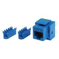 Cat6 8P8C Keystone Panel Jack, Blue