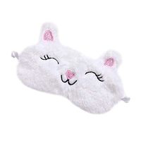 ACTLATI Cute Sleep Eye Mask Cartoon Breathable Blindfold with Elastic Strap Soft Eye Cover for Night Sleeping, Travel, Nap (Alpaca Eye mask)