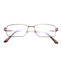 LianSan&Essilor Memory Metal Frame with Anti Glare Crizal 1.502 Lens Super Clear Vision Reading Glasses Readers for Men and Women 526 Brown 100