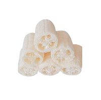 6 Pcs Natural Loofah Kitchen Cleaning Scouring Pad Oil-Free Brush Cloth Bath Exfoliating Scrubber