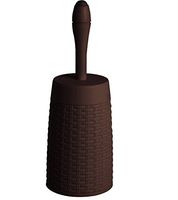 Round Free Standing Toilet Brush and Holder Color: Brown