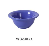 Yanco MS-5510BU Mile Stone Soup Bowl, 10 OZ Capacity, 2.25" Height, 5.5" Diameter, Melamine, Bule Color, Pack of 48
