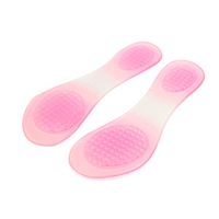 uxcell 1 Pair Pink Fabric Surface Gel Comfort Feet Support Pads Shoes Insole for Women