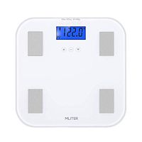 KONGZIR Weighing Scale Body Fat Scales, Weight Bathroom Scale, Smart Backlit Display Scale, Weight Body, Fat Water Muscle, 180kg, White