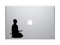 Ninja Samurai #1 - Assassin Katana Duel Sneak Swing - 5" Black Vinyl Decal Sticker Car Macbook Laptop
