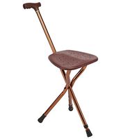 JTYP Old Man with Aluminum Cane Stool Chair Folding Cane seat Cane can be Adjusted to Adjust The Height of The Walking Stick (Color : Red)