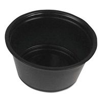 Boardwalk PRTN2BL Souffle/Portion Cups, 2 oz, Polypropylene, Black, 2500/Carton