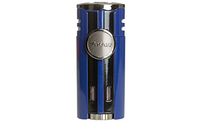 Xikar High Performance HP4 Diamond Quad Flame Cigar Lighter, in Attractive Gift Box, in-line Fuel Adjustment Wheel, Oversized Double EZ-View Fuel Windows, Lifetime Warranty, Blue