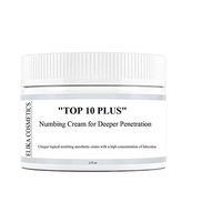 ELIKA COSMETICS, Lidocaine,"TOP 10 PLUS", unique topical numbing anesthetic cream with a high concentration of lidocaine, Local and Anorectal Discomfort, 2 fl.oz