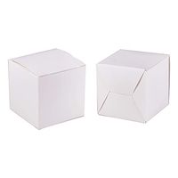 BENECREAT 60PCS Gift Boxes White Paper Boxes Party Favor Boxes 2 x 2 x 2 Inches with Lids for Gift Wrapping, Wedding Party Favors