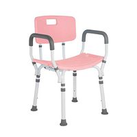 Lifestyle Mobility Aids Premium Shower Chair with Back and Padded Arms (Pink)