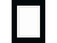 PA Framing, Specialty Double Mat, 11 x 14 inches - White Core/Black and White Inner 