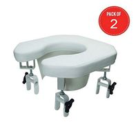 Lumex 6497A Multi-Position Open Padded Raised Toilet Seat (Pack of 2)