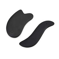 Romonacr 2 Gua Sha Scraping Massage Tools Guasha Board Tool IASTM Handmade Bian Stone Facial & Body Skin Massager for SPA Acupuncture Therapy Set of 2