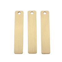 SUPVOX 3pcs Stamping Blanks Tag Rectangle Dog Tag with One Hole Antique Brass Blank Charms Pendants for DIY Jewelry Making Arts Crafts Projects Ornaments