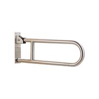 Teerwere Toilet Rail Toilet Grab Bars Flip-Up Bathroom Grab Bar Stainless Steel Safety Handrail Support U-Shaped Shower Assist for Elderly and Handicap (Color : Metallic, Size : 60x26cm)