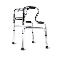 OUG Lightweight and Portable Walker, Walker with Armrest Support Pad, Thick Aluminum Alloy Rehabilitation Walking Frame, Suitable for Disabled People, Rehabilitation Personnel