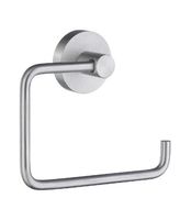 Home Euro Toilet Roll Holder in Brushed Chrome Finish