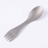 Mini, Portable, Titanium Alloy Spork, Fork, Spoon, EDC, Outdoor, Lightweight, Camping Cutlery