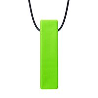 Chew Jewelry Brick Stick XT Sensory Chew Necklace by ARK (Extra Tough, Lime Green, Smooth)