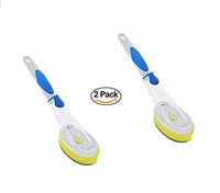 2 Sponge Soap Dispensing Brush. Head Scrubber. Kitchen Sink Brush.