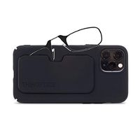 ThinOptics Reading Glasses + iPhone 11 Pro Max Slimline Case | Black Frame, 1.00 Strength Readers