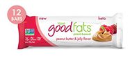 Love Good Fats Plant-Based Bars – Peanut Butter & Jelly – Keto-Friendly Protein Bar with Natural Ingredients – Low Sugar, Low Carb, Non GMO, Gluten & Soy Free Snacks for Ketogenic Diets – (12ct)