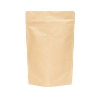 AwePackage High Barrier Natural Kraft Paper Stand up Zipper Coffee Pouch Bag with Valve (10, 12 OZ)