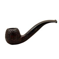 "ROMBO" (sabbiata) Briar Bent Apple Sandblasted Pipe by Brebbia (Italy)