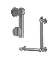 Jaclo G33-32H-24W-LH-SC 90 Degree Smooth with End Caps Grab Bar with Right-Hand Configuration, Satin Nickel