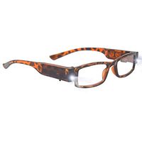 Bright LED Readers with Lights Reading Glasses Lighted Magnifier Nighttime Reader Compact Full Frame Eyewear Clear Vision Unisex Clear Vision Lighted Eye Glasses