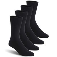 Diabetic Socks for Men Size 13-15 Extra Wide, Feelwe Diabetic Socks Ankle Socks Cotton Socks Cotton Socks Mothers Day Gifts Indoor Socks Plus Size Socks with Seamless Toe Socks 4 Pairs Black XL