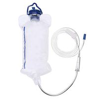 Funwill Reusable Enema Bag Kit for Colon Cleansing Internal Cleansing with Silicone Hose and 10 Replacement Insertion Tips Coffee Enema Bag Enema Kit Home Enema 1.2L