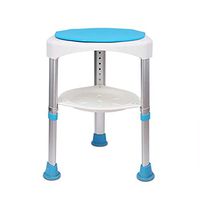 AIAIⓇ Rotating Seat Bath Stools - Height Adjustable Non Slip Durable Support Stability Strong Construction Rubber Feet Lightweight for Wet Room Elderly Disabled Mentally Retarded Person
