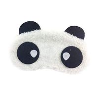 HUAhuako Eye Mask, Cute Panda Design Plush Travel Sleep Nap Eye Shade Cover for Men Women, Block Out Light Soft Waterdrop Eye