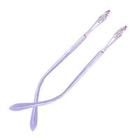 1 Pair Women Rhinestone Replacement Temples Eyewear Legs for Rimless Glasses, Purple