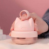 Beeant Cute Cat Clipper Fabric Shaver, Electric Lint Remover Stainless Steel Blades,Portable Fabric Defuzzer for Clothes, Battery Operated Lint Fuzz for Couch,Blanket,Curtain,Socks