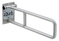 Bobrick 4998.99 304 Stainless Steel Swing-Up Grab Bar, Peened Finish, 29" Width x 8-3/4" Height