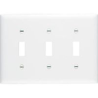 Legrand - Pass & Seymour TP3WCC12 Trade Master Nylon Wall Plate with Three Toggle Switch Openings, Three Gang, White