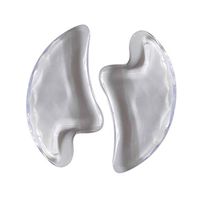Milisten 2pcs Gua Sha Scraping Massage Tools Crystal Guasha Board for SPA Acupuncture Trigger Point Treatment on Face