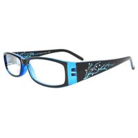MLC EYEWEAR  Rectangle Fashion Reading Glass Blue Frame with Power Vision + 1.50